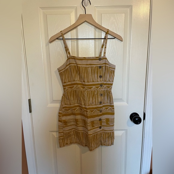 Forever 21 Mustard & Ivory Printed Mini Dress - Picture 2 of 6